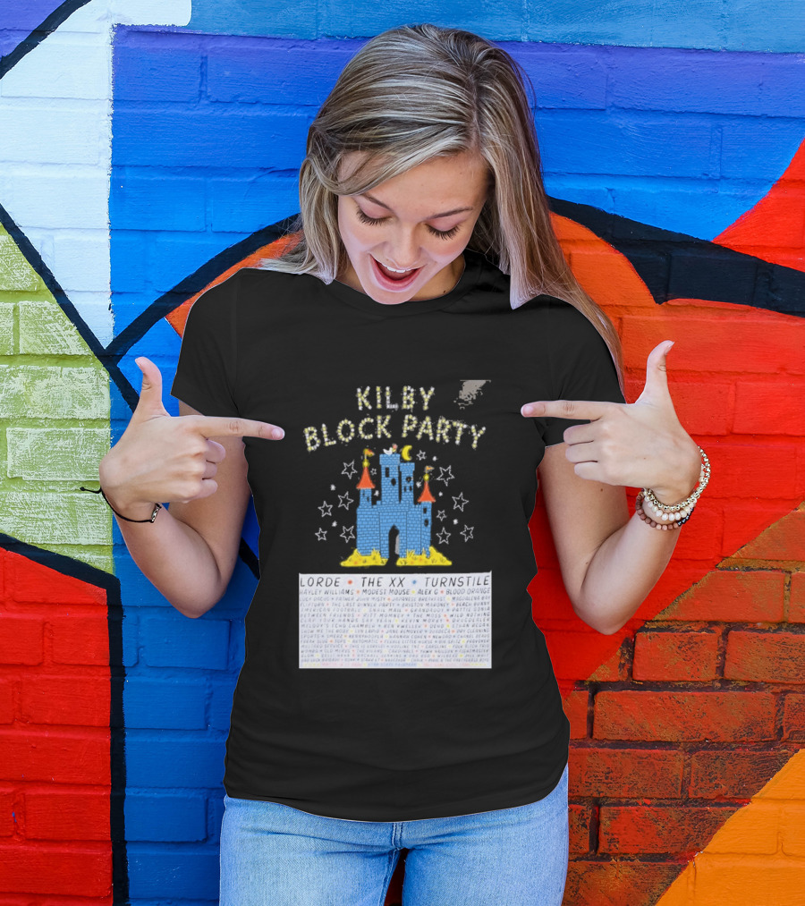 Kilby Block Party Salt Lake City May 17 2026 The XX Turnstile Alex G Blood Orange Stars Castle T-Shirt