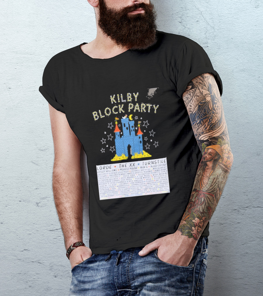 Kilby Block Party Salt Lake City May 17 2026 The XX Turnstile Alex G Blood Orange Stars Castle T-Shirt