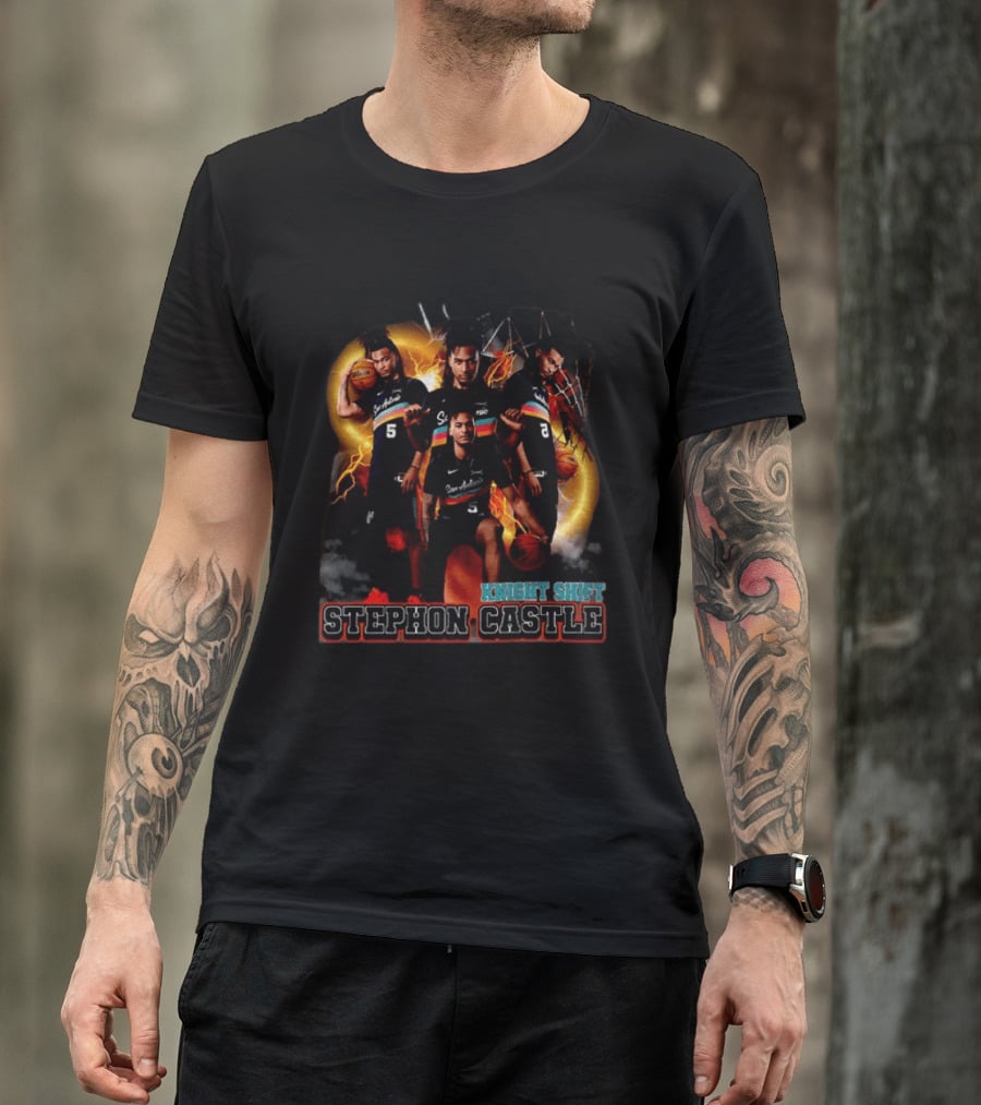 Knight Shift Stephon Castle San Antonio Spurs Basketball Star T-Shirt