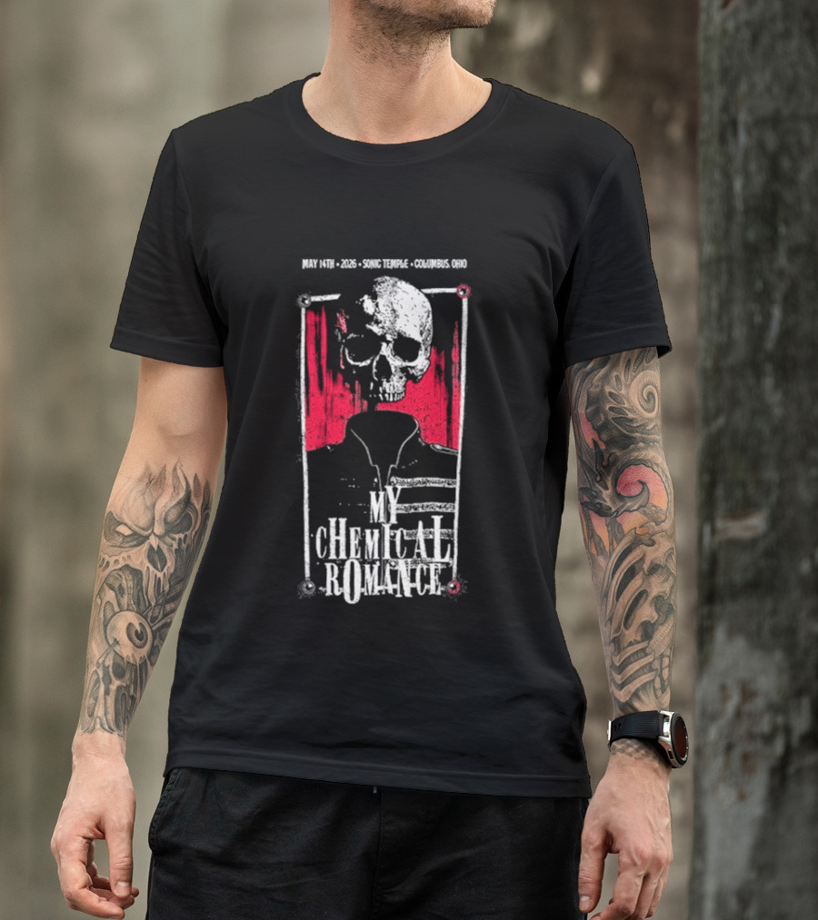 My Chemical Romance Skull May 14 2026 Columbus OH T-Shirt