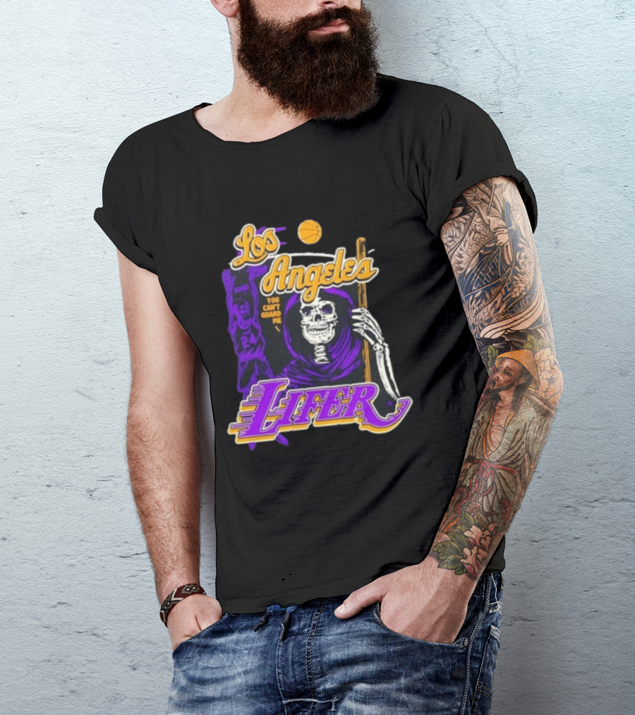 Los Angeles Lakers Lifer You Can't Guard Me Skeleton Basketball T-Shirt
