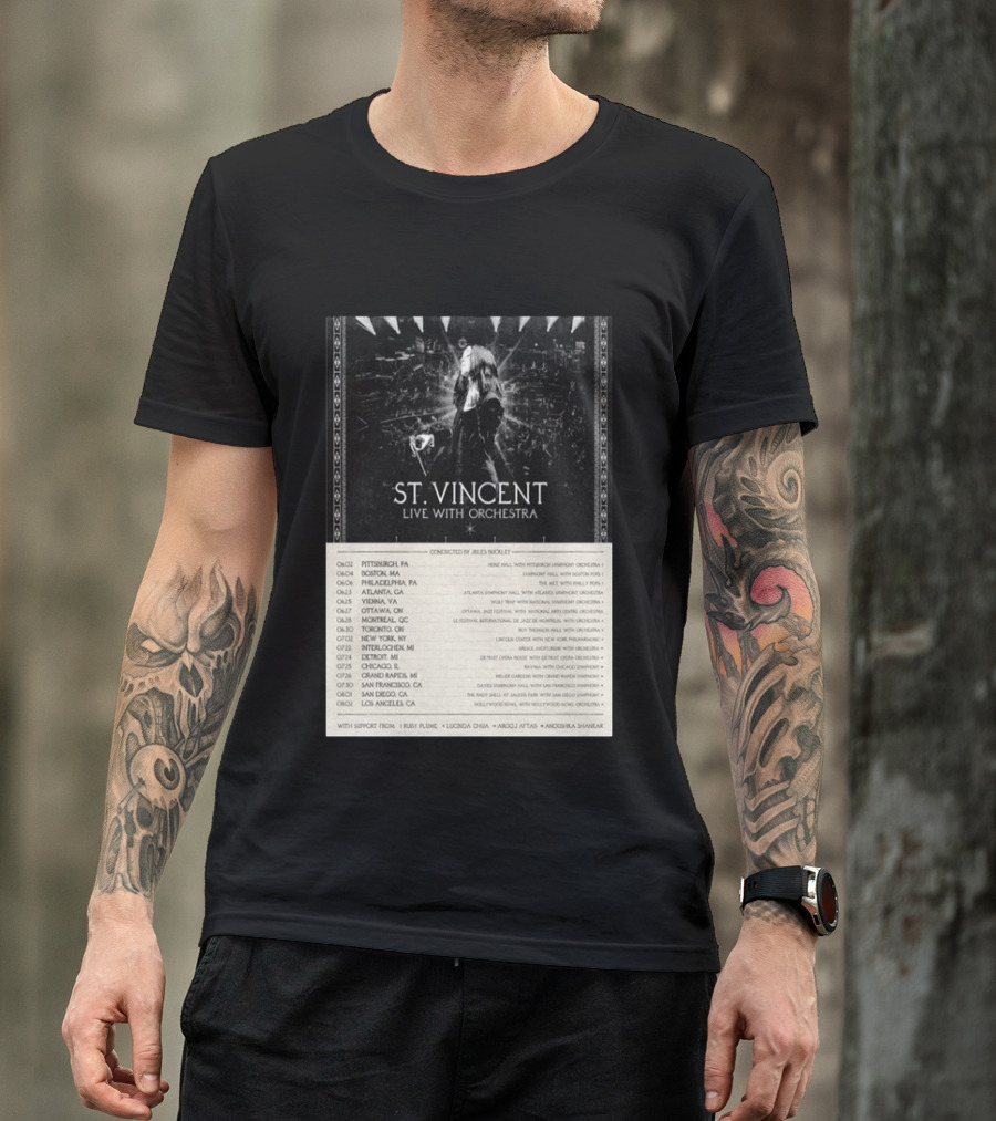 St Vincent Live With Orchestra 2026 Tour Conducted By Jules Buckley Dates And Locations T-Shirt