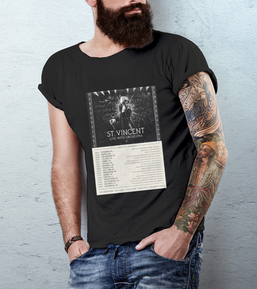 St Vincent Live With Orchestra 2026 Tour Conducted By Jules Buckley Dates And Locations T-Shirt