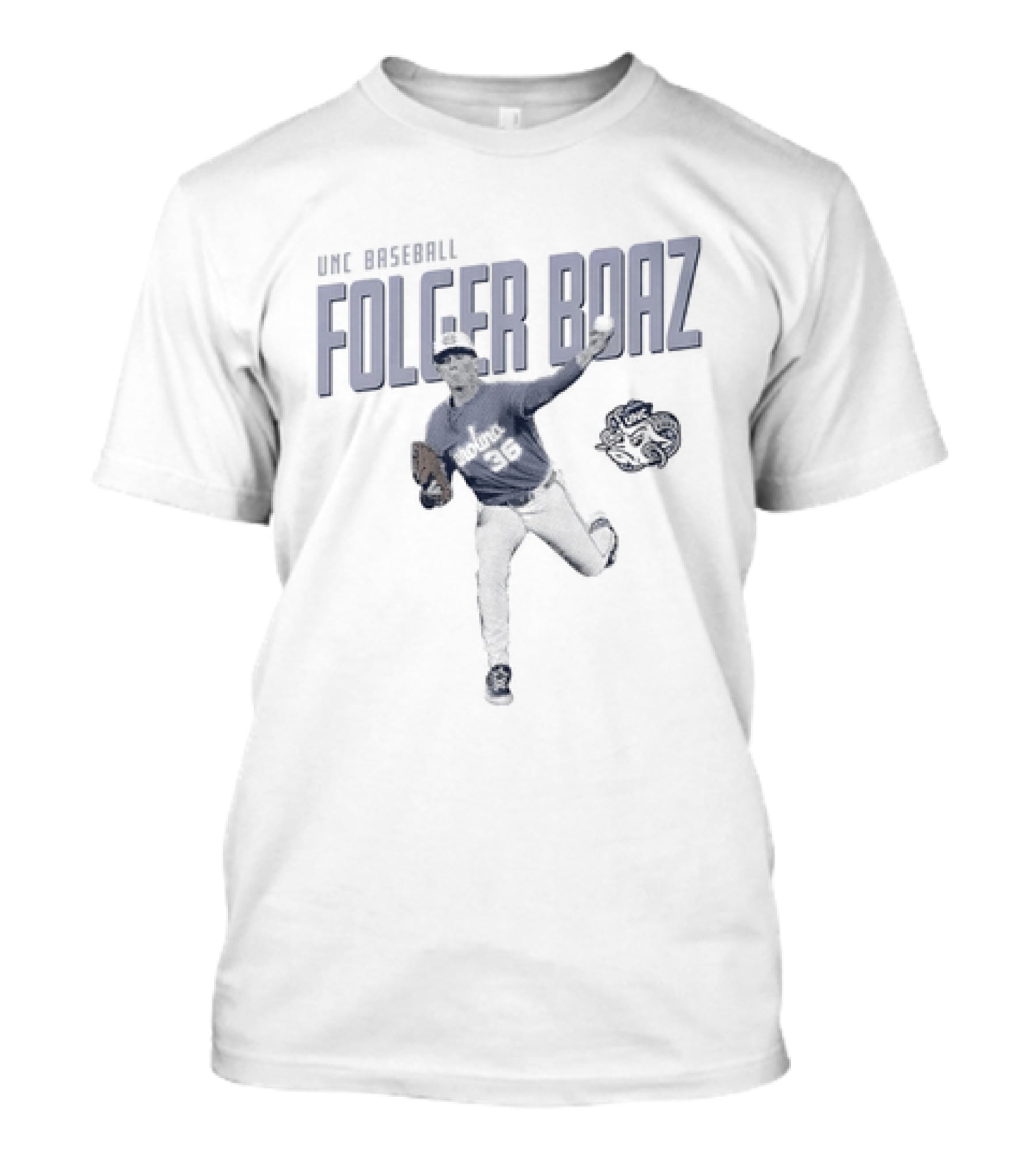 UNC Asheville Folger Boaz North Carolina Tar Heels Baseball Player And Ram T-Shirt