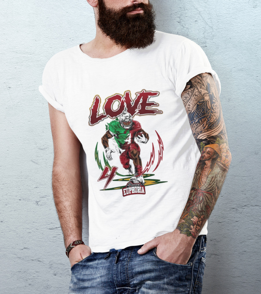 Jeremiyah Love Euphoria 4 Football T-Shirt