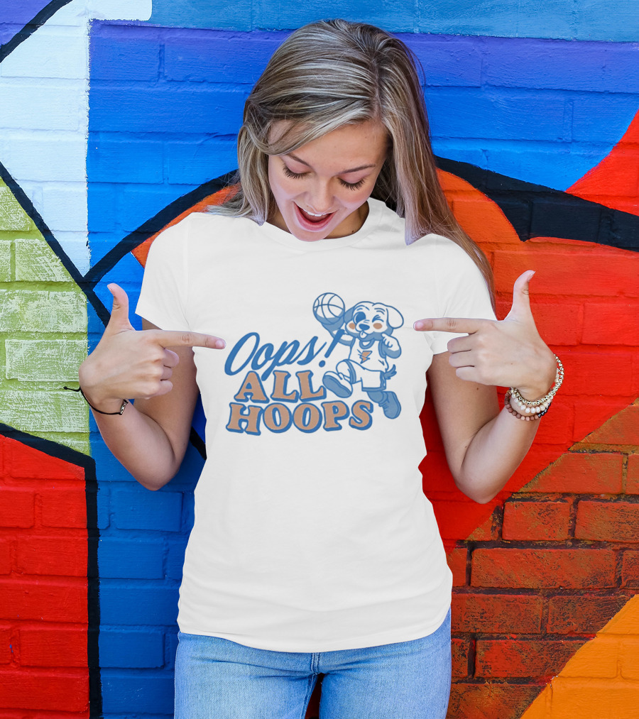 Oops All Hoops Oklahoma City Thunder Playful Dog Basketball T-Shirt