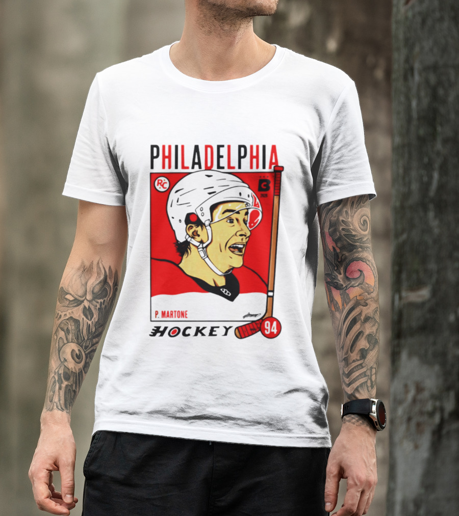 Philadelphia Flyers P Martone 94 Hockey Player T-Shirt
