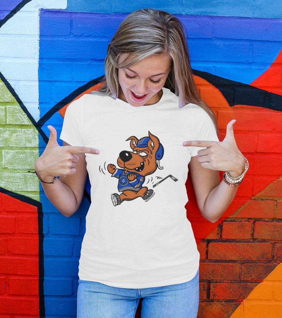 Scrappy Doo Buffalo Sabres Hockey Cartoon T-Shirt