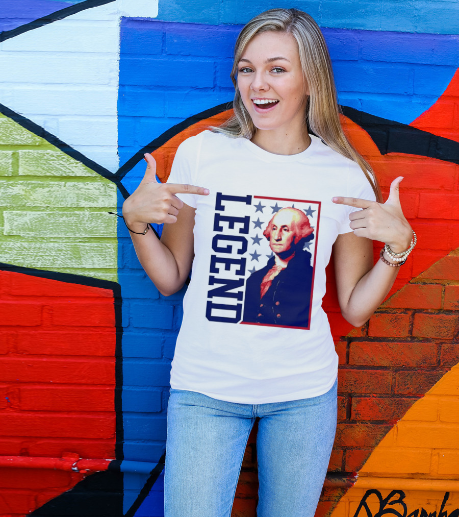 Legend George Washington 250th Anniversary America Freedom T-Shirt