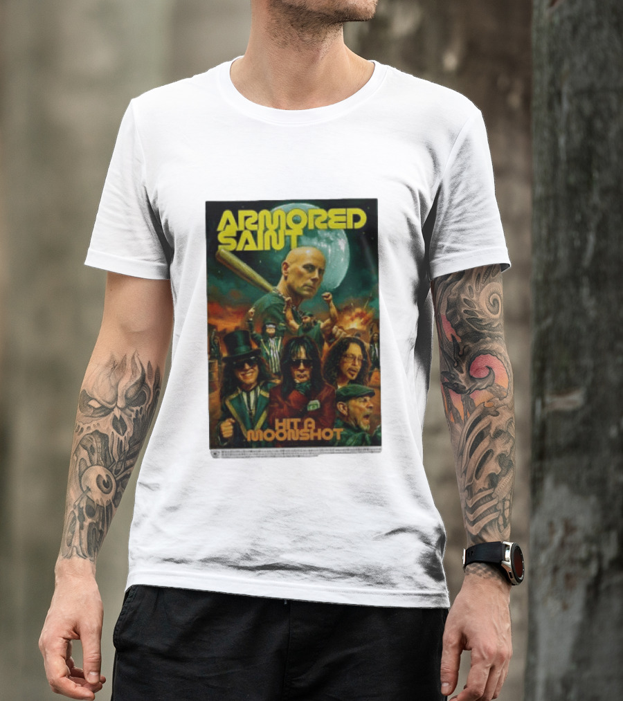 Armored Saint Hit A Moonshot Heavy Metal Band T-Shirt