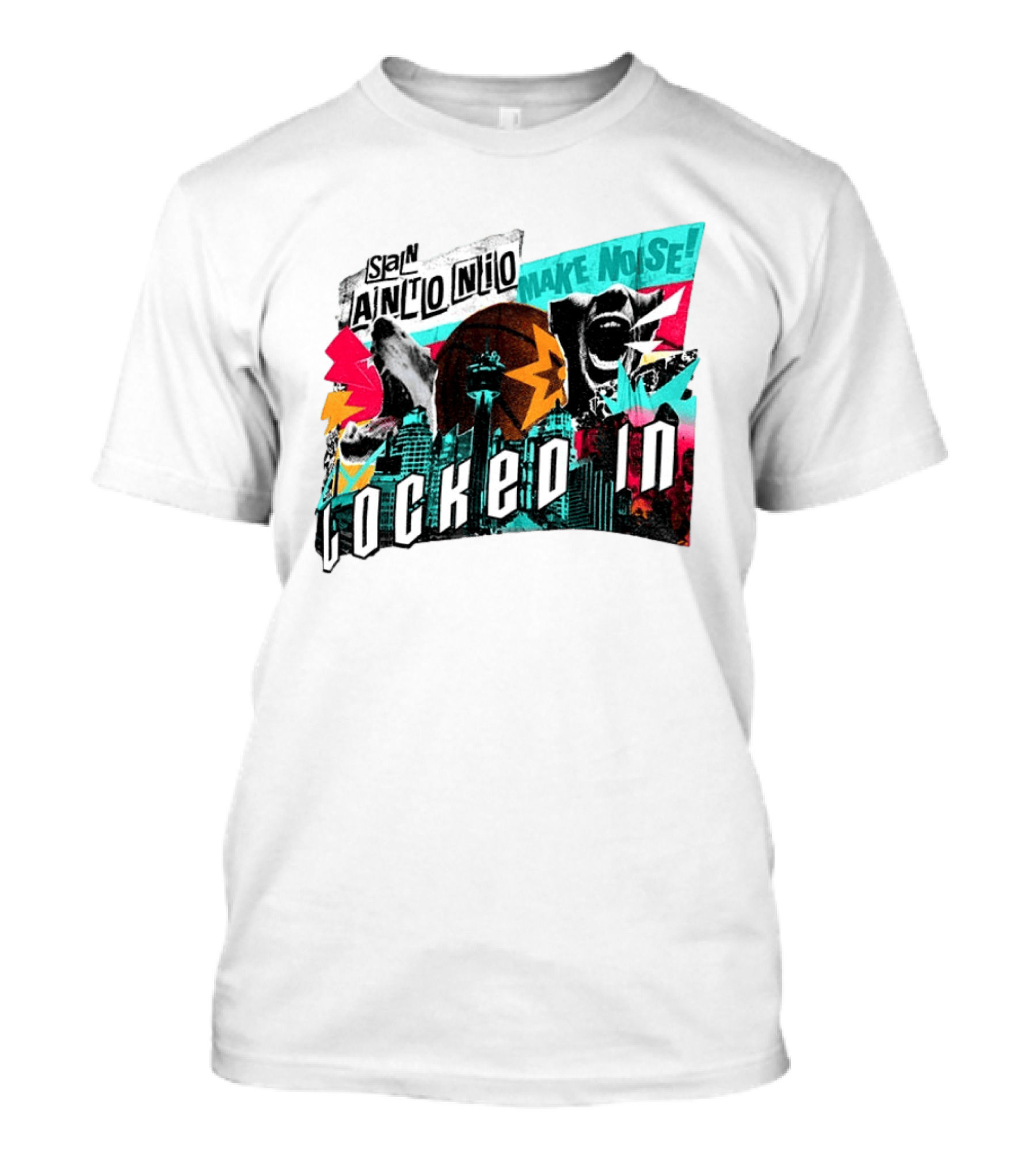 San Antonio Spurs Locked In Make Noise Basketball T-Shirt