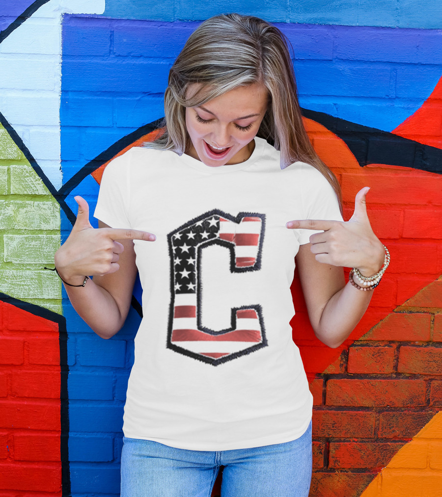 Cleveland Guardians American Flag Hat 2026 Patriotic Giveaway T-Shirt