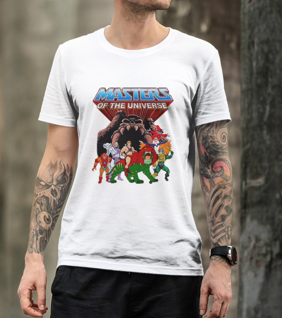 Masters Of The Universe He Man Skeletor Battle Cat Teela Beast Man Man At Arms Orko Animation Characters T-Shirt