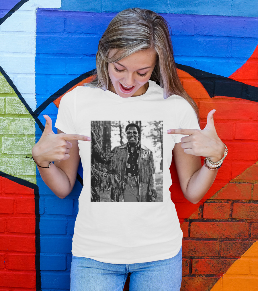 Clarence Carter Singer Fringe Jacket And Sunglasses Outdoors T-Shirt