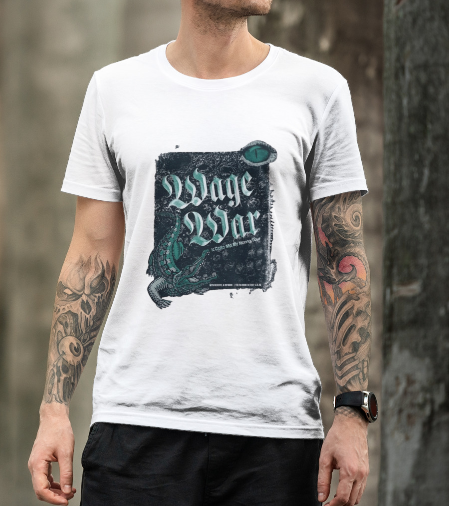 Wage War It Calls Me By Name Tour Detroit MI May 15 2026 Alligator Eye T-Shirt