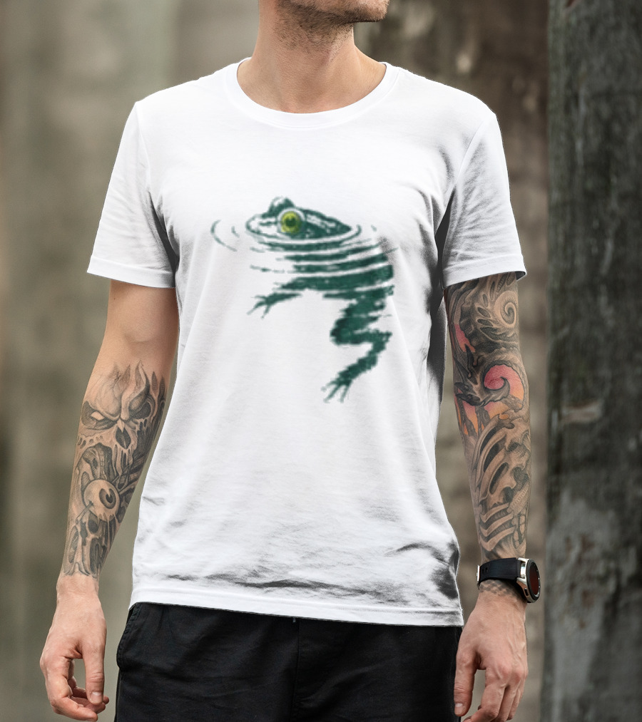 Frog Swimming Ripples In Water T-Shirt