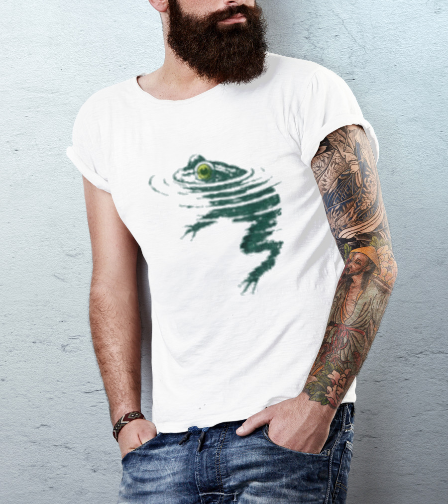 Frog Swimming Ripples In Water T-Shirt