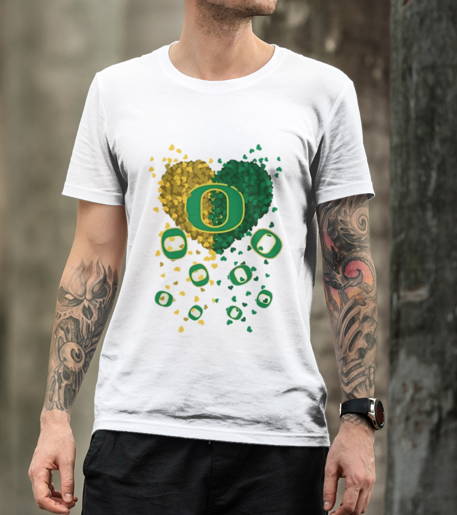 Oregon Ducks Football Heart 2026 T-Shirt