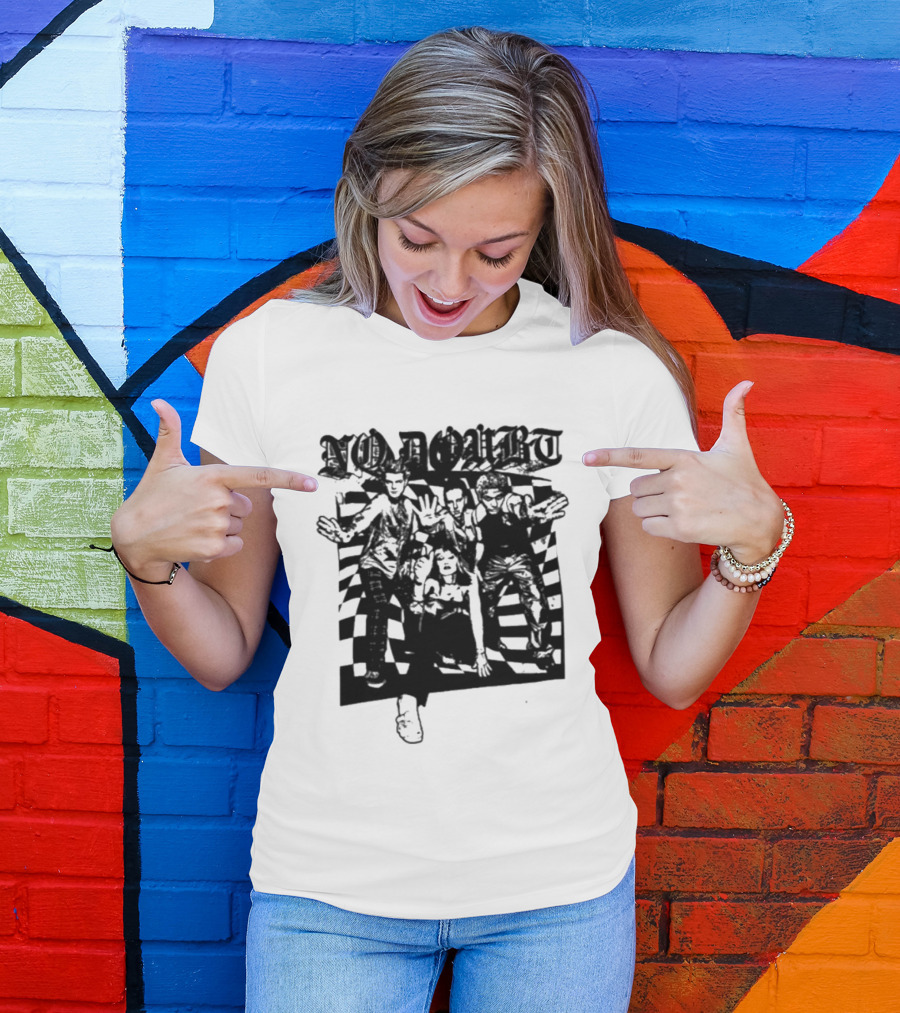 No Doubt Las Vegas Tour 2026 Checkered Band T-Shirt
