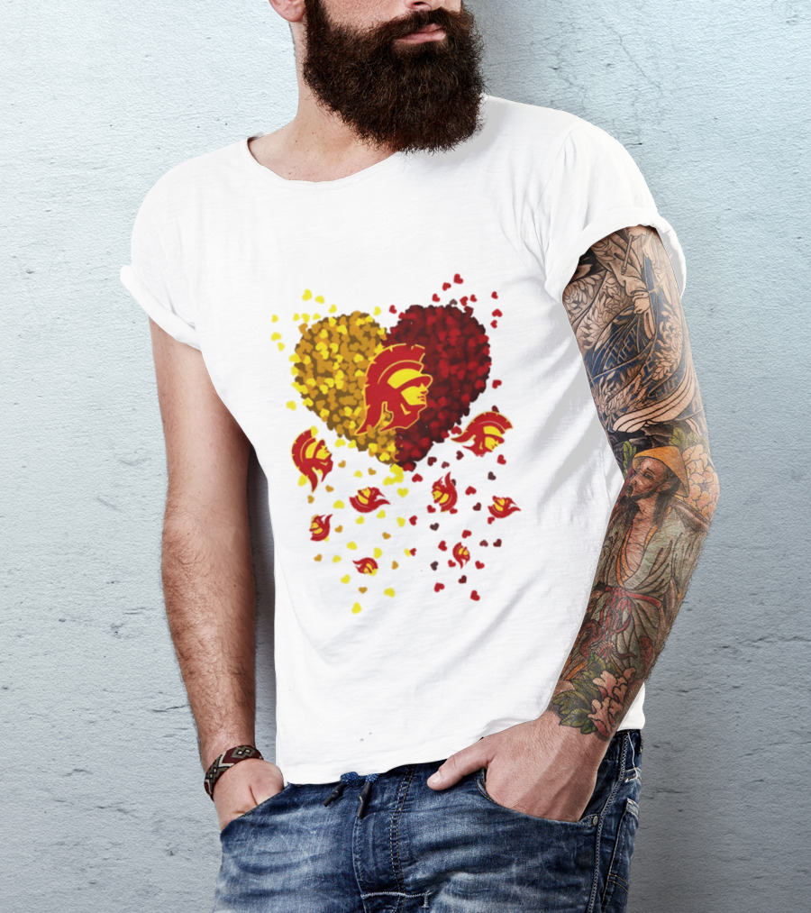 USC Trojans Heart Football 2026 Fan T-Shirt