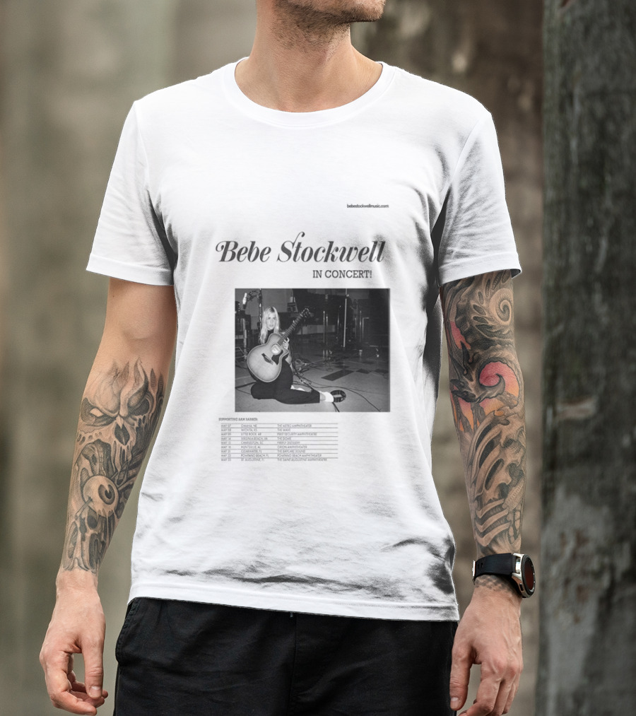 Bebe Stockwell In Concert Tour 2026 Dates Featuring Sam Barber T-Shirt