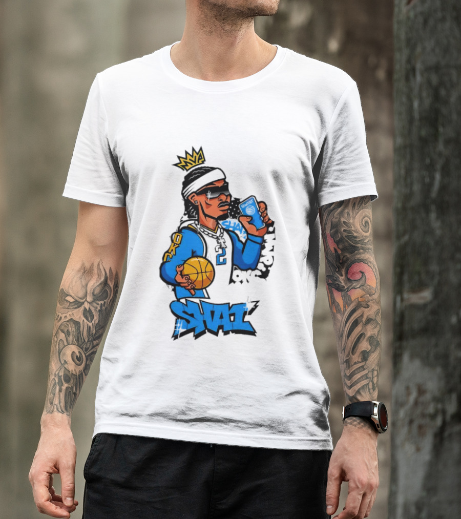 Shai Gilgeous Alexander OKC Crown Basketball Graphic SGA T-Shirt