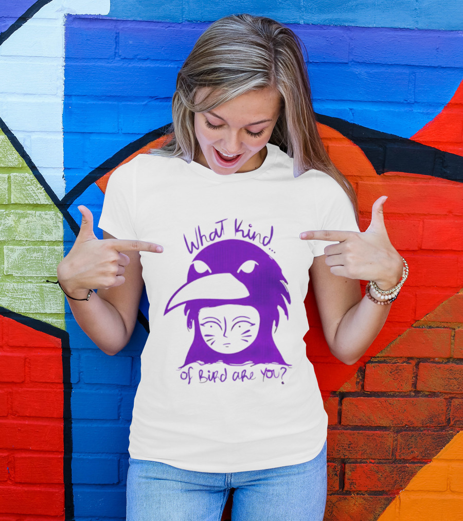 Moonrise Kingdom What Kind Of Bird Are You Purple Drawing T-Shirt
