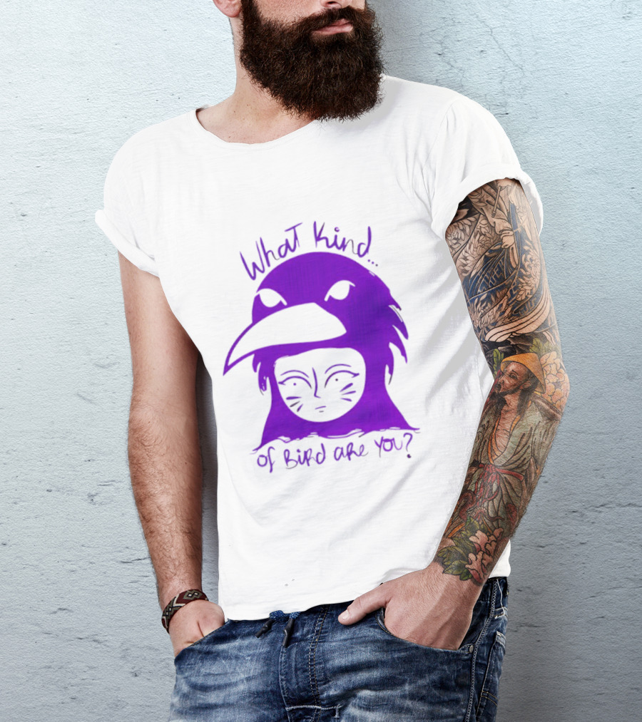 Moonrise Kingdom What Kind Of Bird Are You Purple Drawing T-Shirt