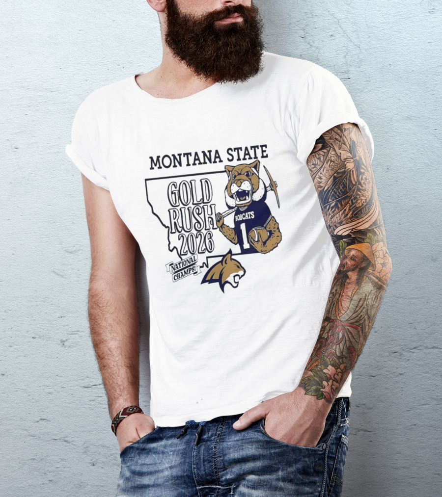 Montana State Gold Rush Bobcats National Champs 2026 T-Shirt