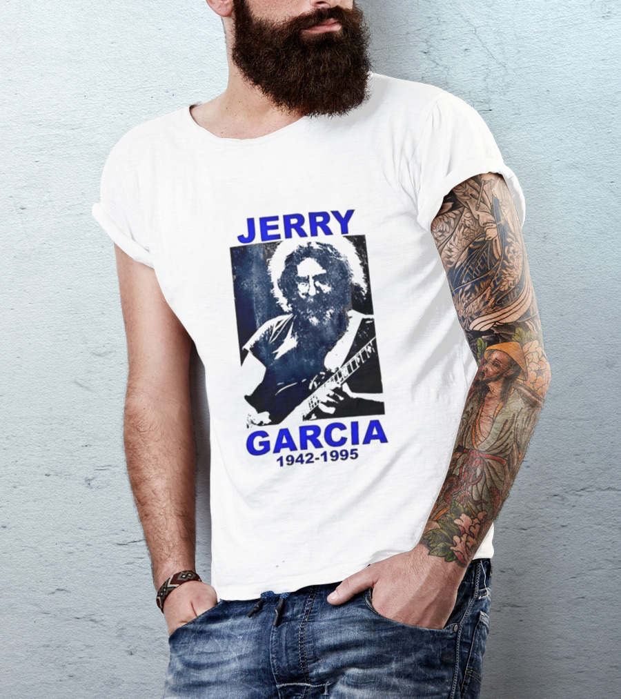 Jerry Garcia 1942 1995 Image With Guitar T-Shirt