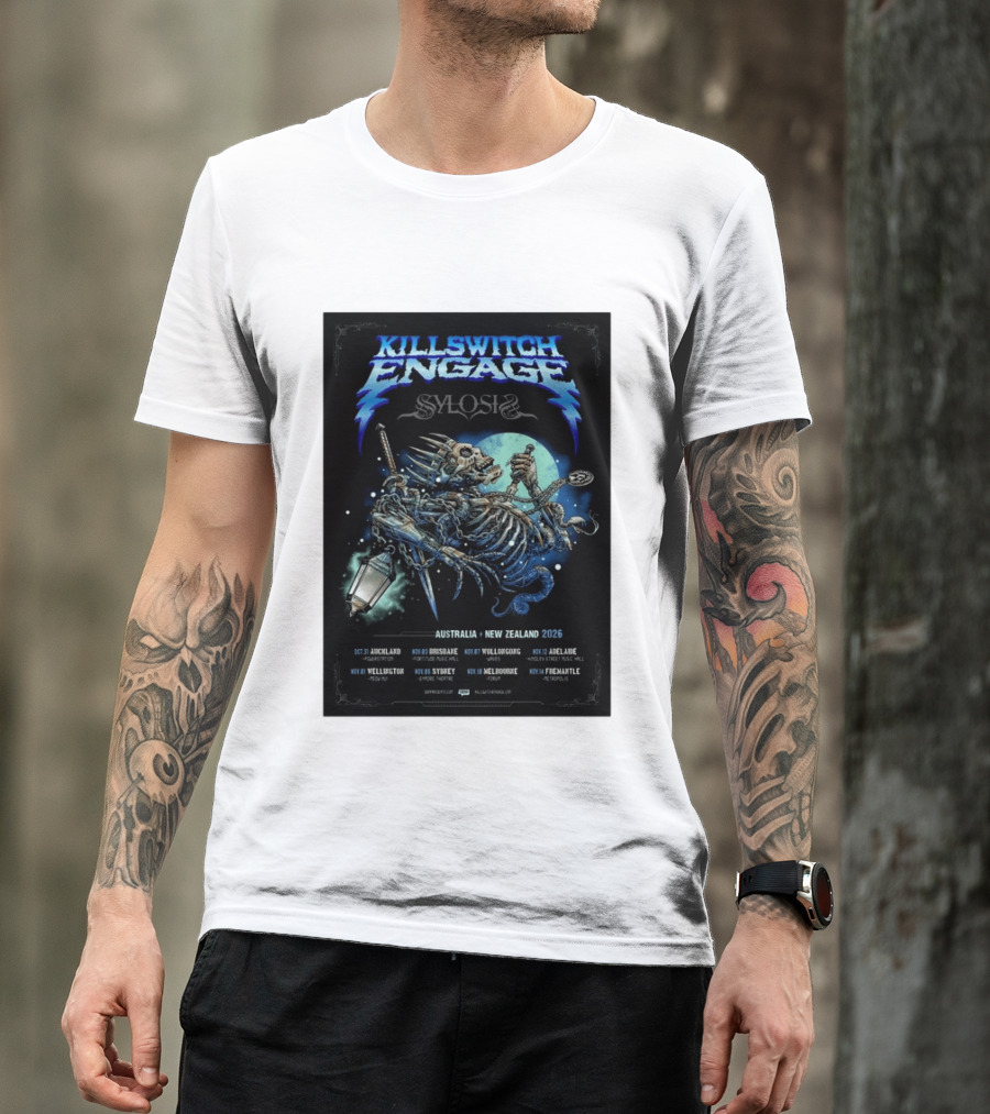 Killswitch Engage Sylosis Australia New Zealand Tour 2026 Concert Dates T-Shirt