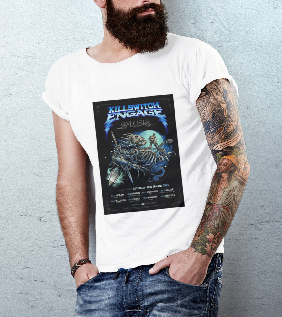 Killswitch Engage Sylosis Australia New Zealand Tour 2026 Concert Dates T-Shirt