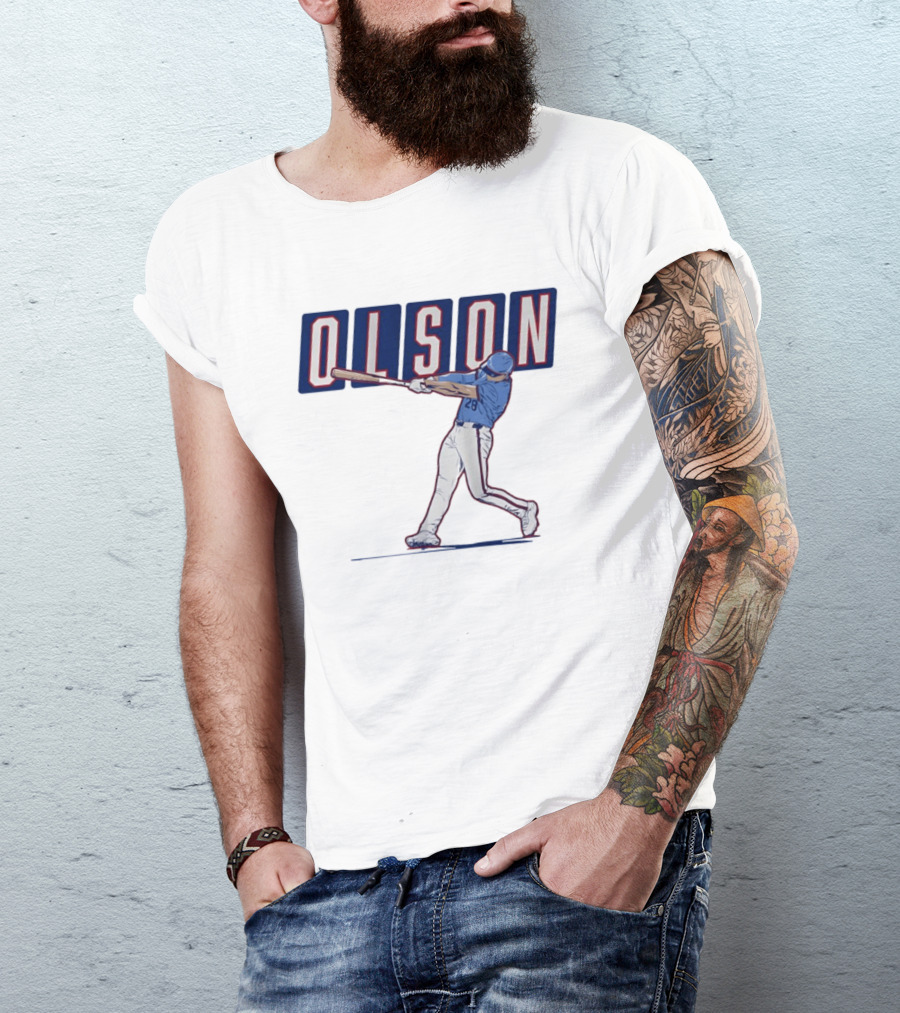 Olson 28 ATL Slugger Swing For Atlanta Braves Baseball Fans T-Shirt