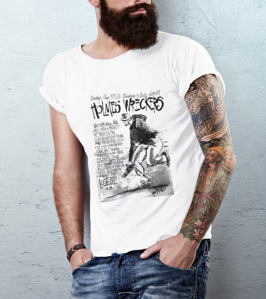 Holmes Wreckers New York Mets Baseball Pitcher Clay Holmes T-Shirt