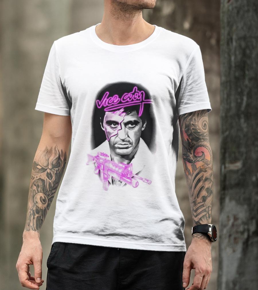 Vice City Tony Montana Scarface Neon T-Shirt