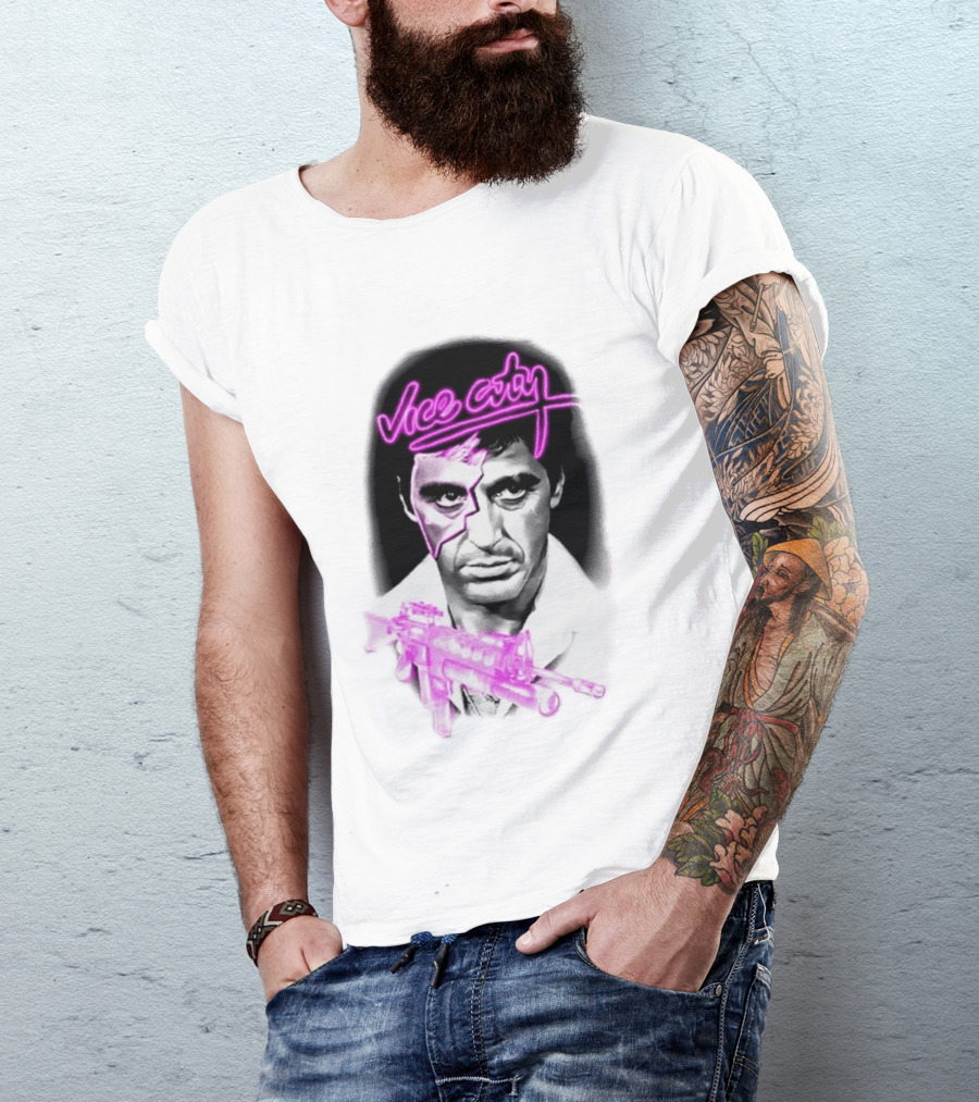 Vice City Tony Montana Scarface Neon T-Shirt
