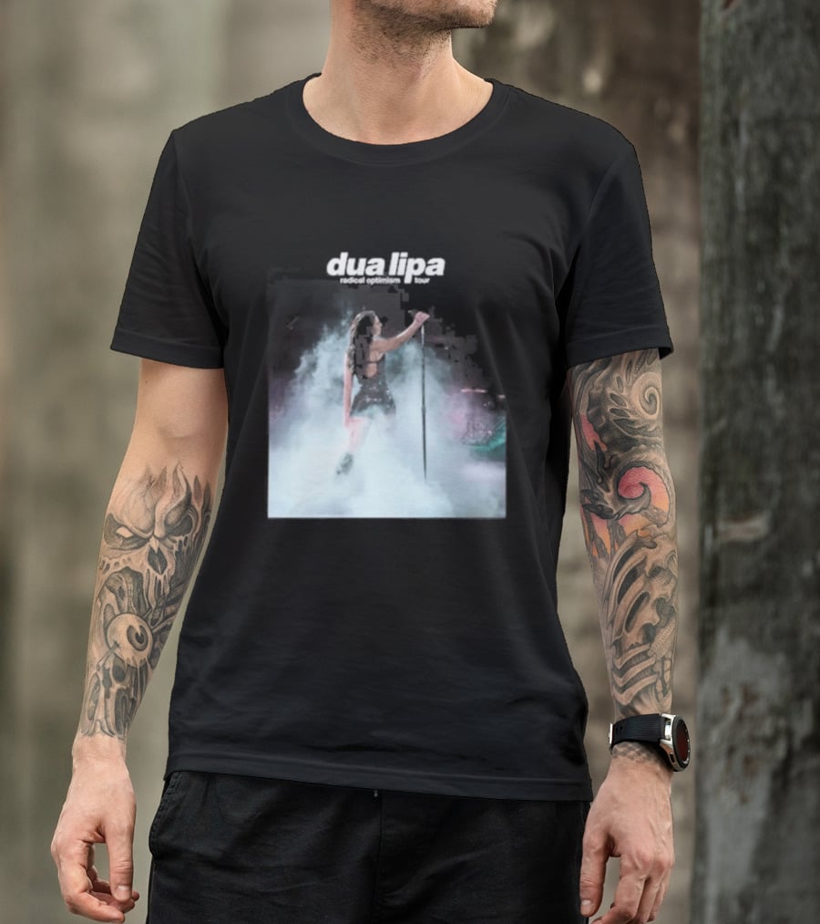 Dua Lipa Round Neck Abstract Pastel Aura T-Shirt
