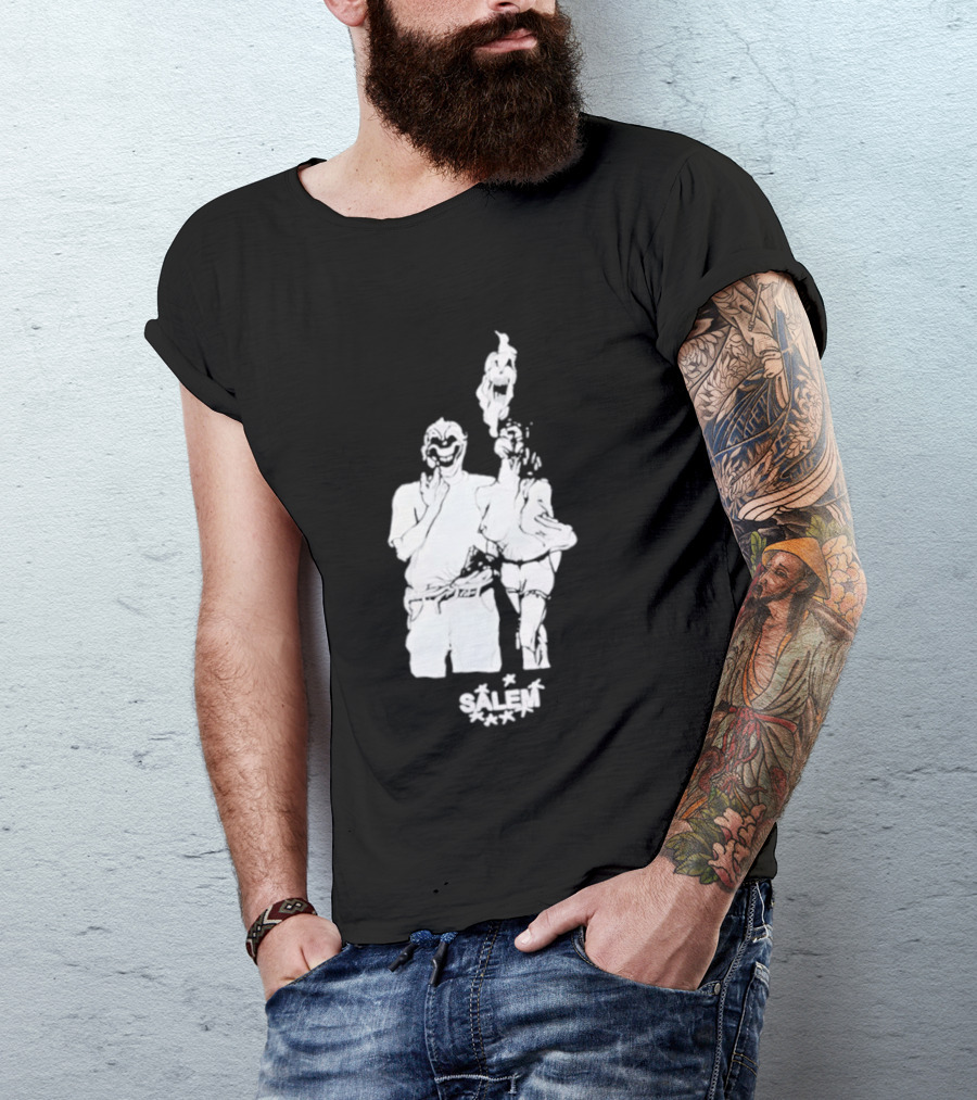 Salem Clown Mask Art Style Ghostly Figure T-Shirt