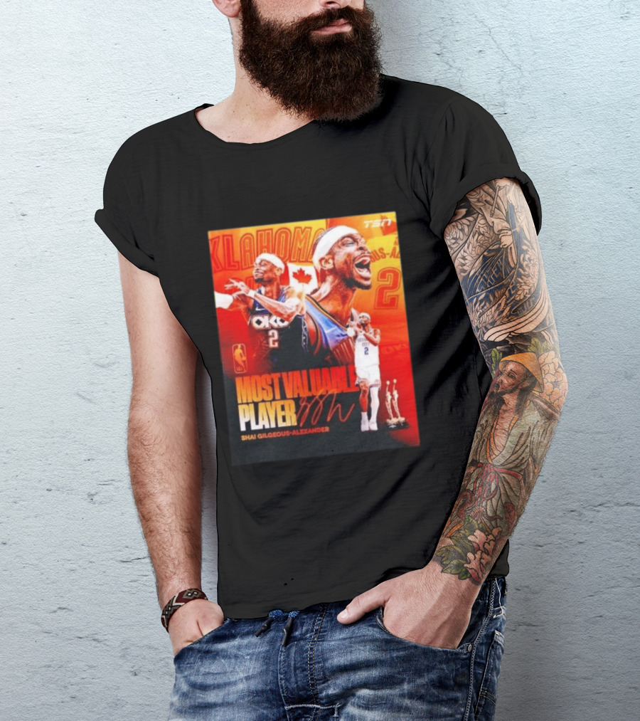 Shai Gilgeous Alexander Oklahoma Most Valuable Player 2x MVP TSN Basketball Canada T-Shirt