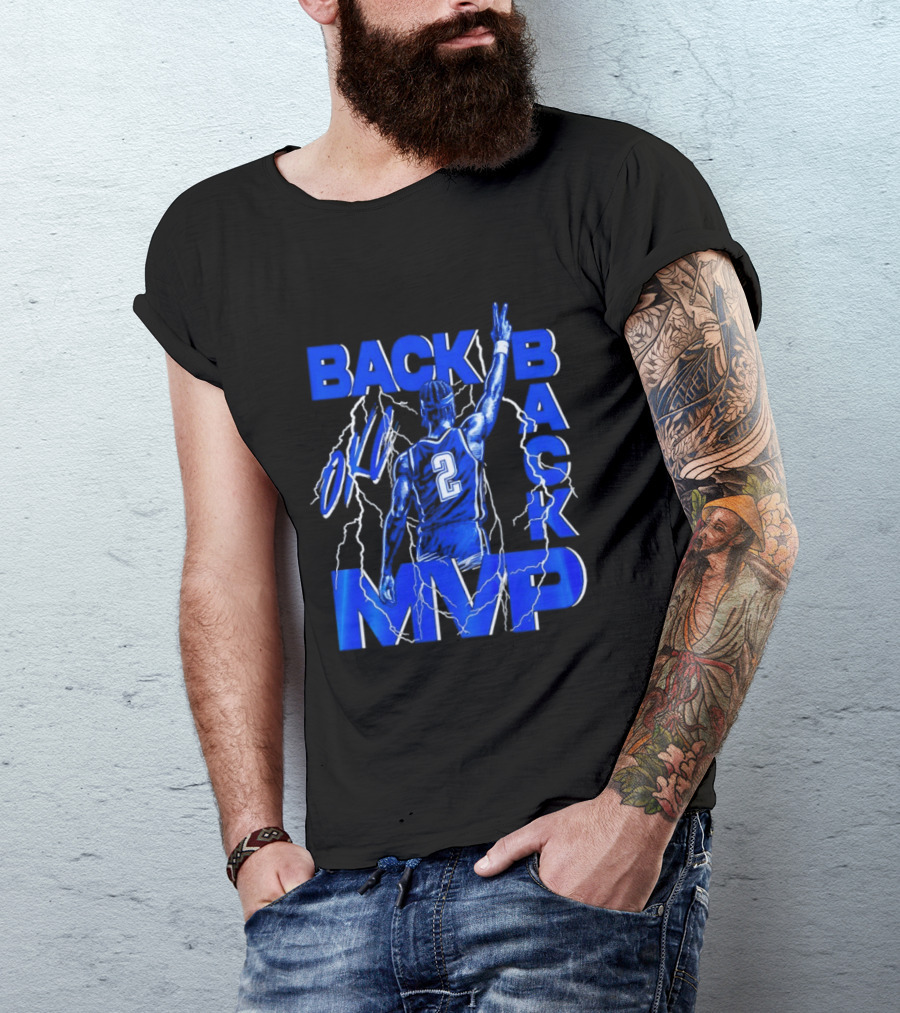 Shai Gilgeous Alexander Back 2 Back MVP Oklahoma City Thunder Storm T-Shirt