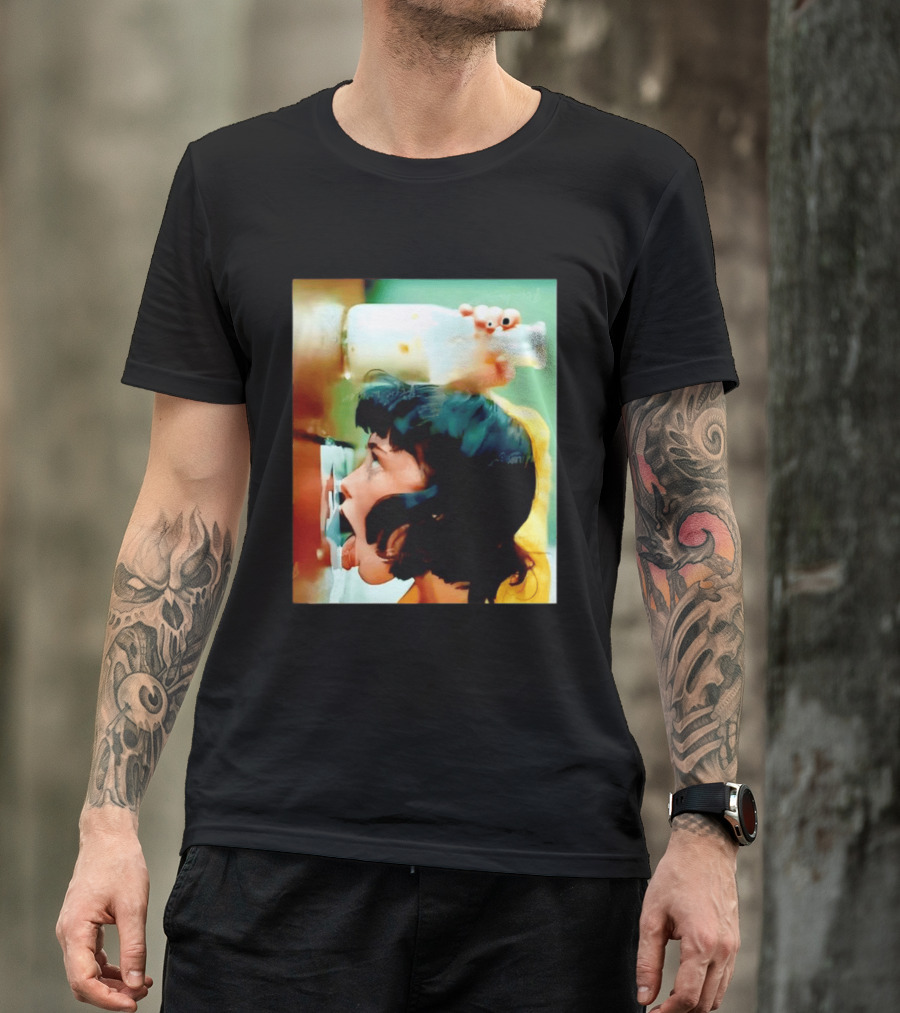 The Girl With Banging Head Licking Milk Scene T-Shirt