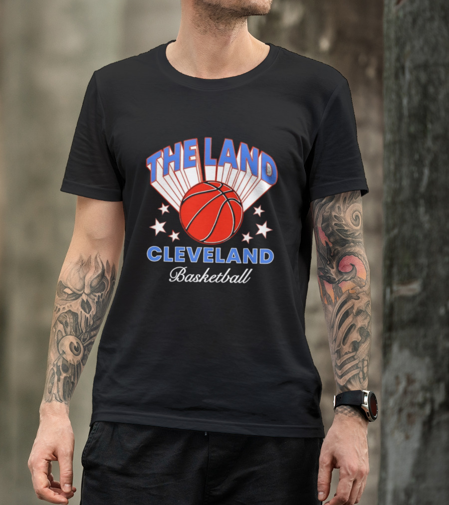 The Land Cleveland Basketball Orange Ball Vintage Style Sports Fan T-Shirt