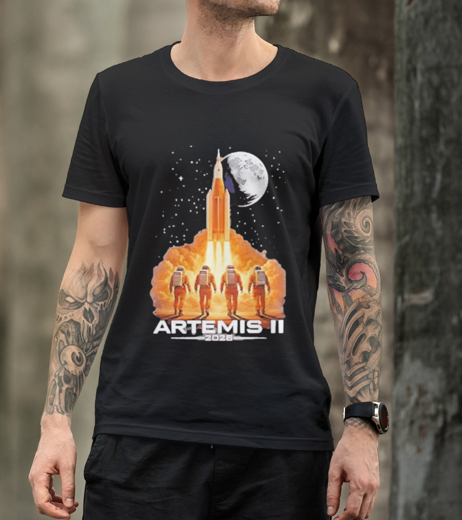 Artemis II Moon Mission 2026 NASA Astronaut Launch T-Shirt