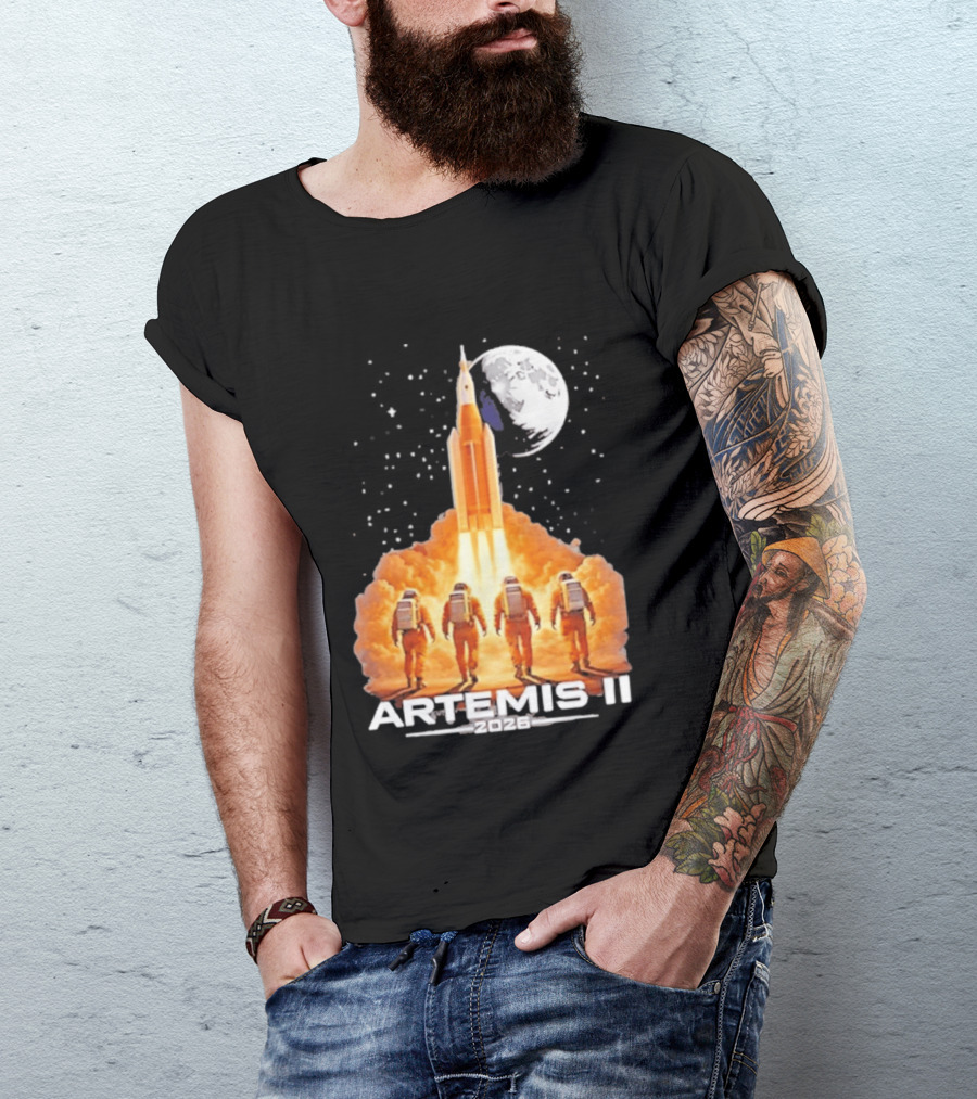 Artemis II Moon Mission 2026 NASA Astronaut Launch T-Shirt