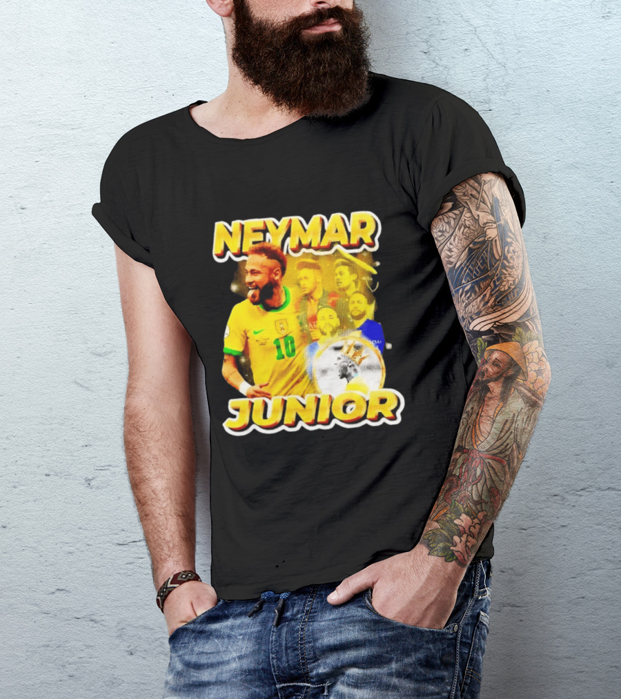 Neymar Junior Brasil National Football Team 10 Celebration Soccer Star T-Shirt