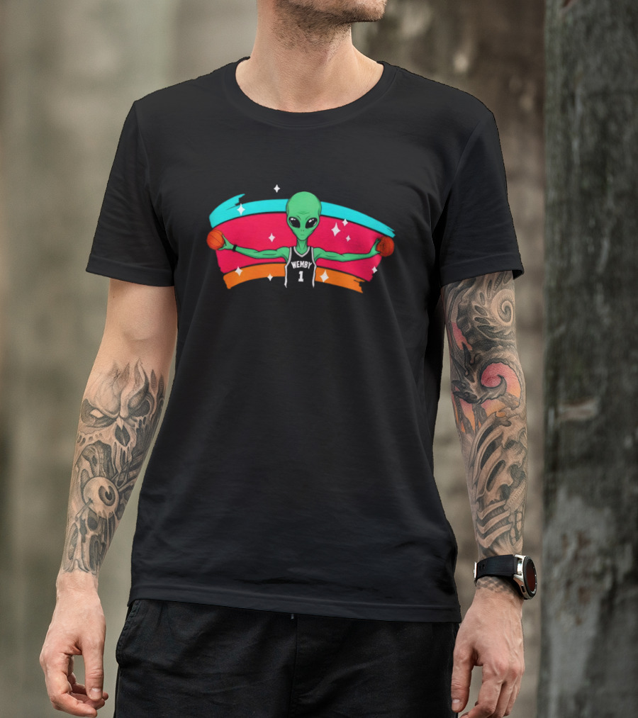 Victor Wembanyama Alien San Antonio Spurs Basketball NBA 2026 T-Shirt