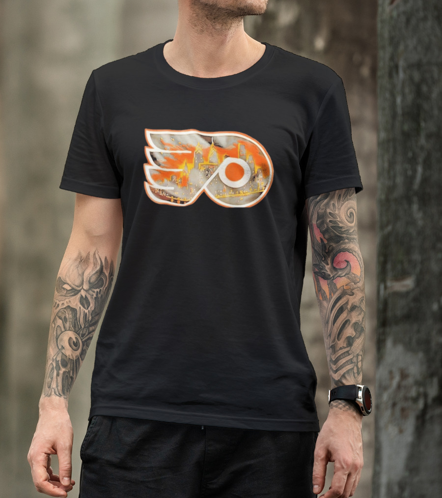 Philadelphia Flyers City Skyline NHL Hockey 2026 T-Shirt