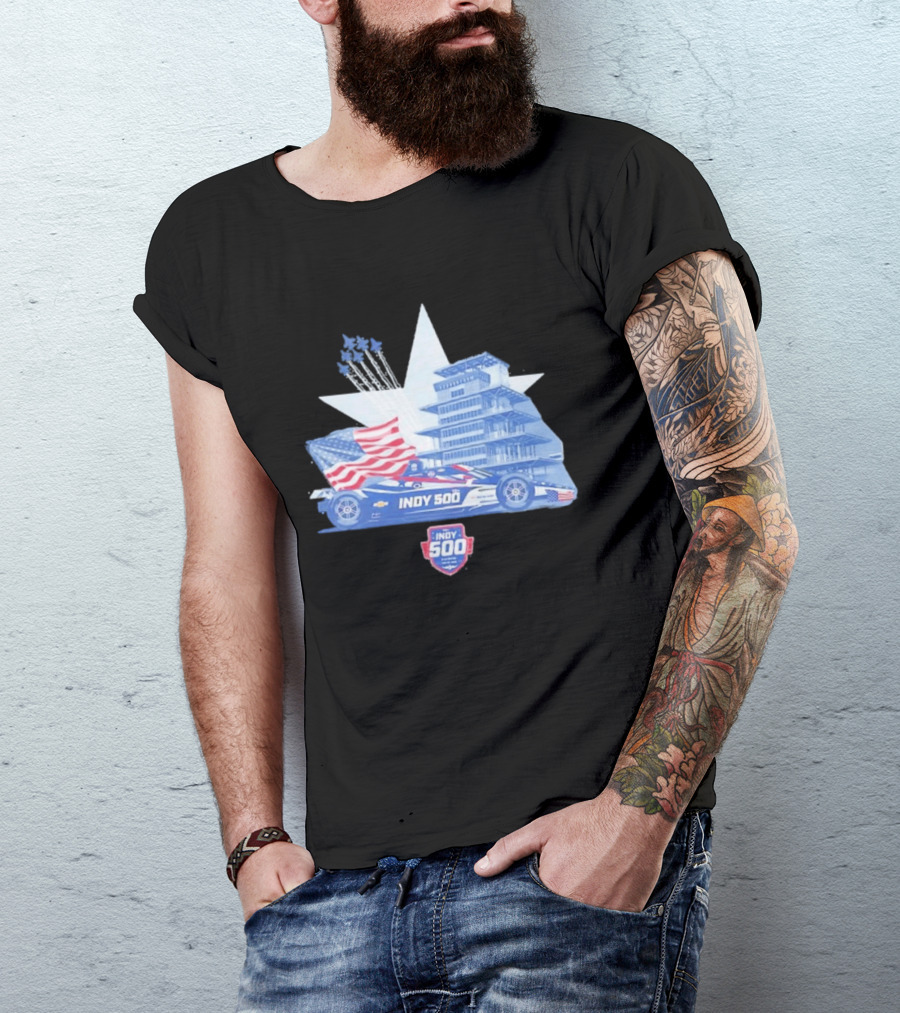 Need For Speed Indy 500 American Flag 2026 Racing Event T-Shirt