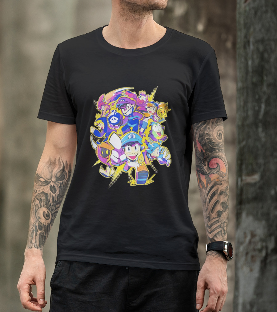 SMG4 All Star Game Characters Colorful Animation T-Shirt