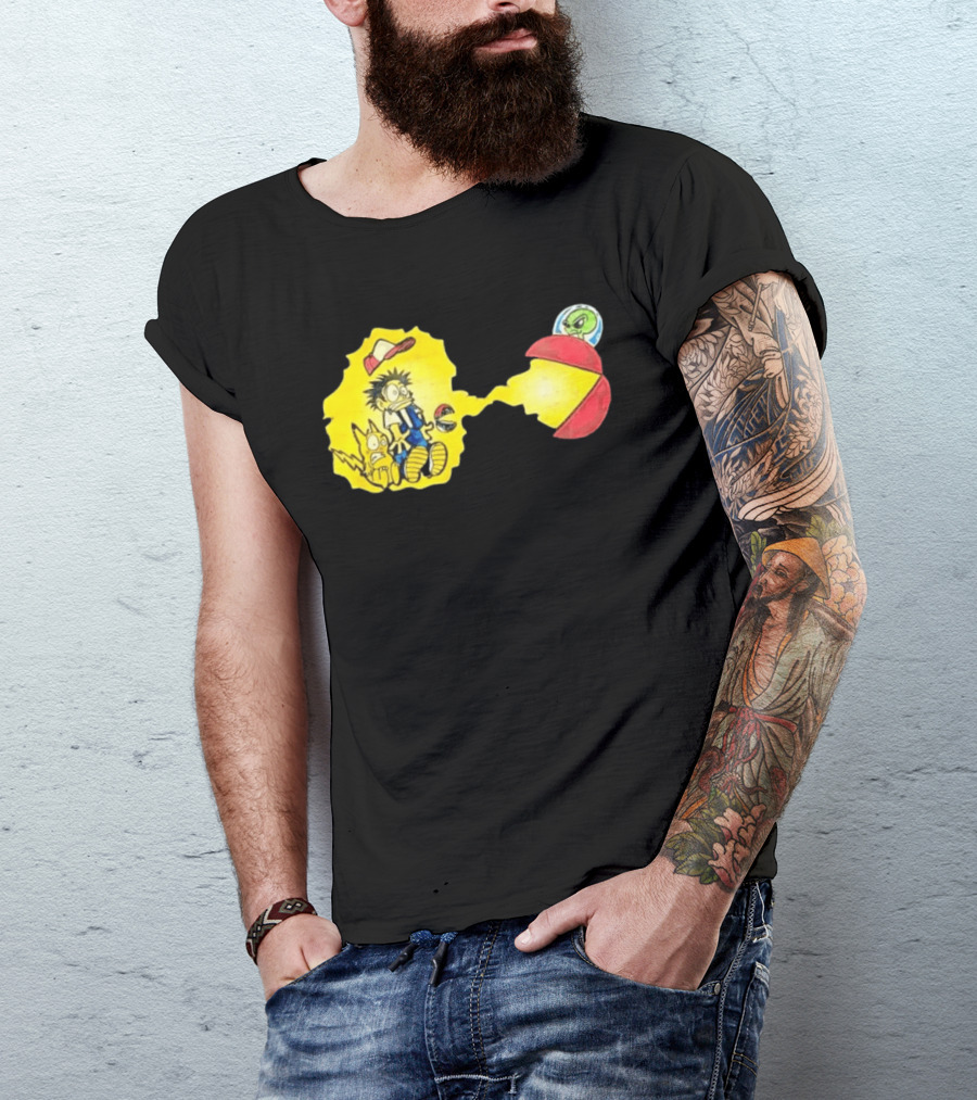 Pokémon Alien Nation Meets Pac Man Mashup T-Shirt